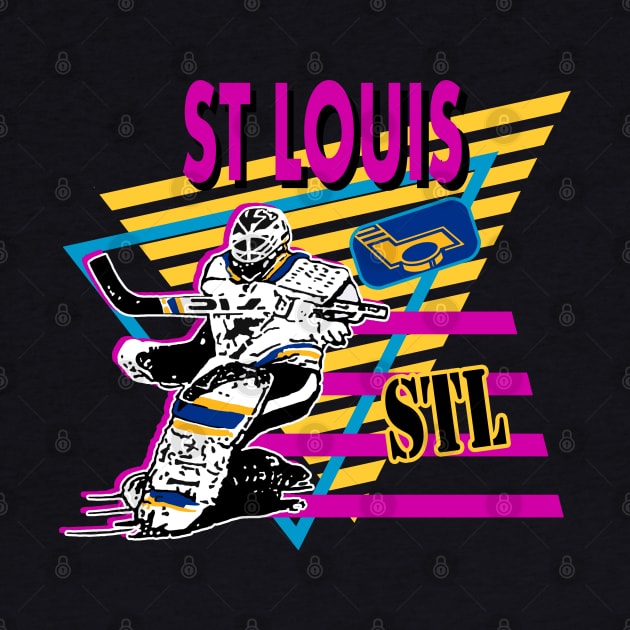 St Louis Neon Hockey by Locker Room Originals